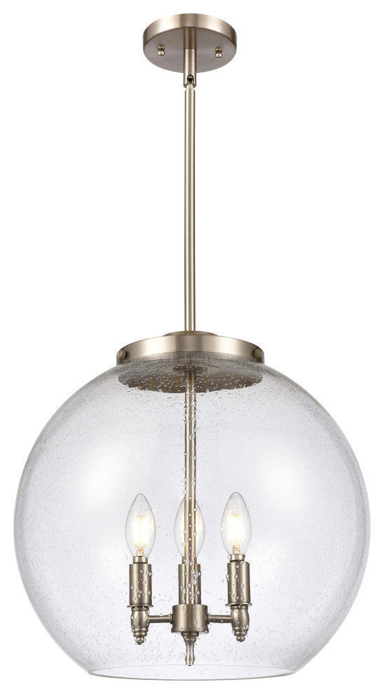 Athens Pendant, Brushed Satin Nickel, Seedy, Seedy