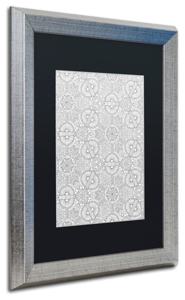 Hello Angel ''Kaleidoscope Three'' Art, Silver Frame, Black Mat, 20x16