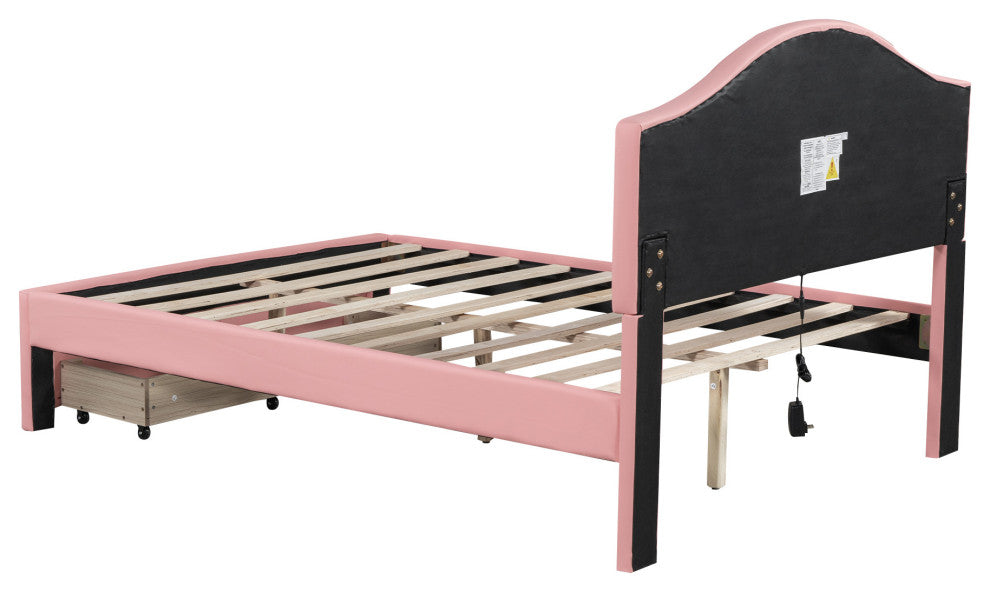 Gewnee Full Size Upholstered Platform Bed with Tufted Headboard