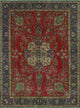 Fine Vintage Distressed Francely Magenta/Navy Rug, 9'9x13'0