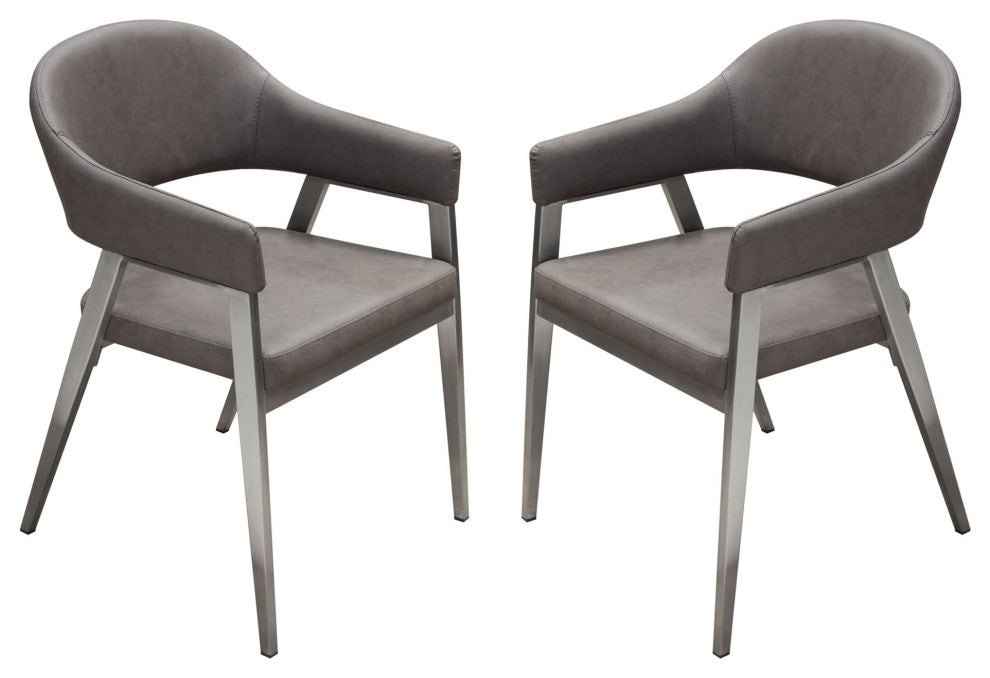 Adele 2 Accent Chairs, Gray