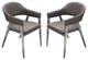 Adele 2 Accent Chairs, Gray