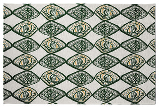 Cowry Check II Rug Rug, Green, 4'x6'