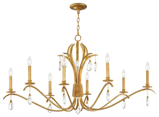 Maxim 12748 Eden 8 Light 48"W Crystal Candle Style Chandelier - Charcoal Gold