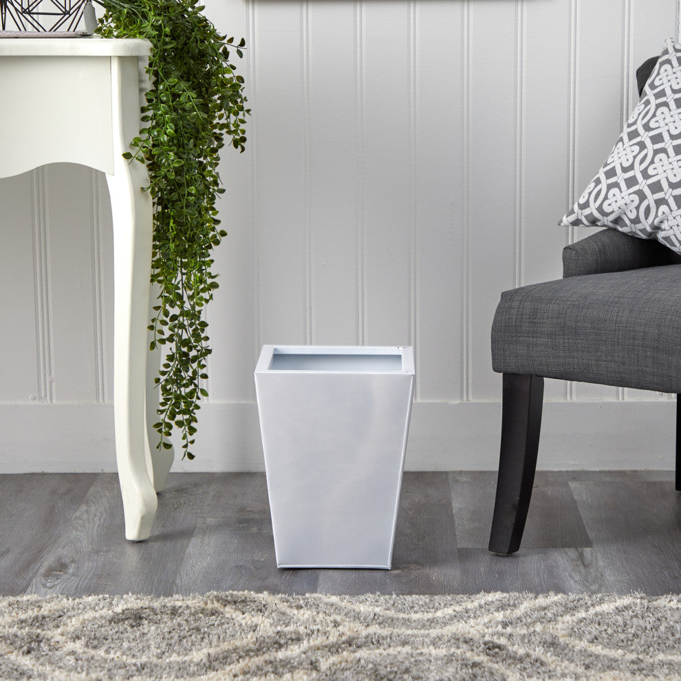 13" Classic Square Metal Planter