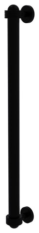 18" Refrigerator Pull With Groovy Accents, Matte Black