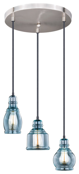 Vaxcel Lighting P0249 Millie 3 Light 17-1/2"W Multi Light Pendant - Satin