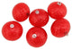 Red Hot Hammered Disco Ball Christmas Ornaments, Set of 6