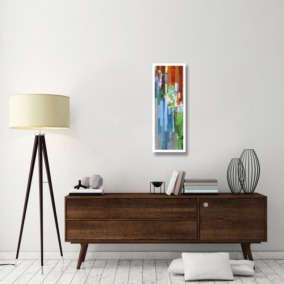 "Rainbow of Stripes III" Digital Paper Print by Danhui Nai, 14"x38"