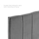 Tufted Headboard, Twin Size, Velvet, Dark Gray, Modern Contemporary