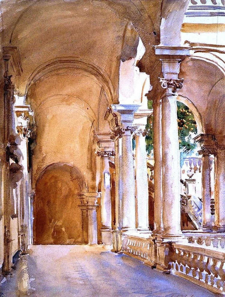 John Singer Sargent Genoa- the University, 21"x28" Gallery Wrapped Canvas