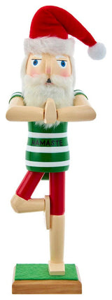 Kurt Adler 15" Wooden Yoga Santa Nutcracker