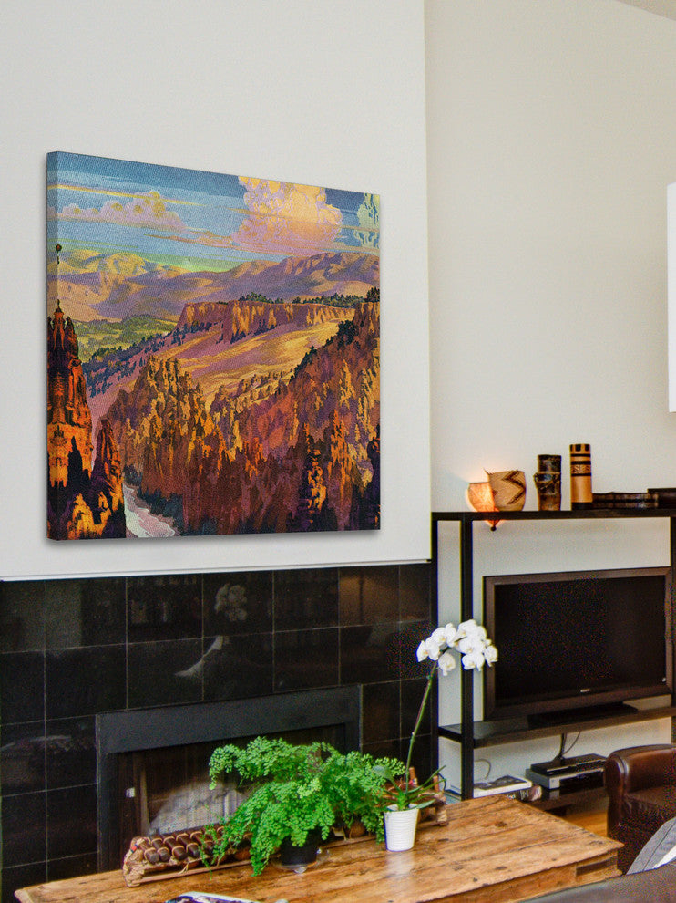 "Grand Canyon" Painting Print on Wrapped Canvas