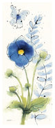 "Independent Blooms Blue V" Digital Paper Print by Shirley Novak, 32"x77"
