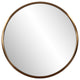 20' Antiqued Brushed Brass Round Wall Mirror