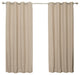 Slubby Faux Linen Blackout Curtains, Taupe, 84", Set of 2