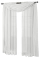 Abri Single Rod Pocket Sheer Curtain Panel, White, 50"x216"