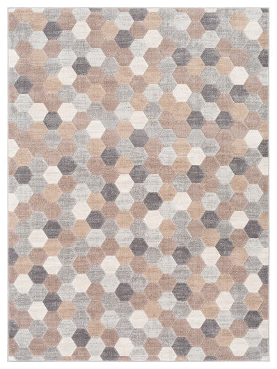 Surya Remy RMY-2301 7'10"x10' Rug, Taupe/Camel/Gray/Light Gray/White