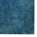 HAND TUFTED SHAG POLYESTER ECO-FRIENDLY AREA RUGS- Turquoise&White Color, Solid