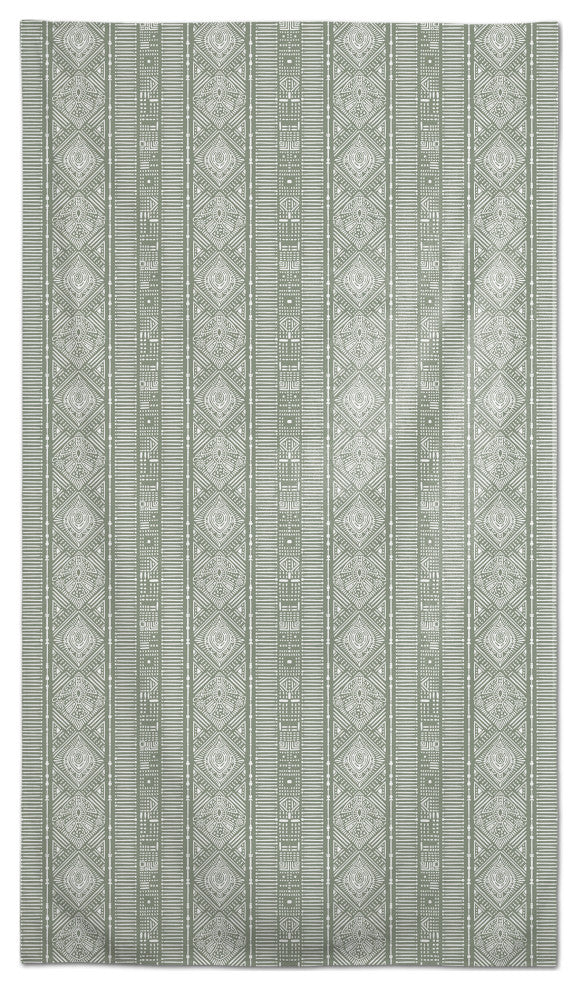 Green Boho Dots 58 x 102 Outdoor Tablecloth