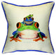 Pair of Betsy Drake Stacked Frogs Large Pillows 18 Inch x 18 Inch