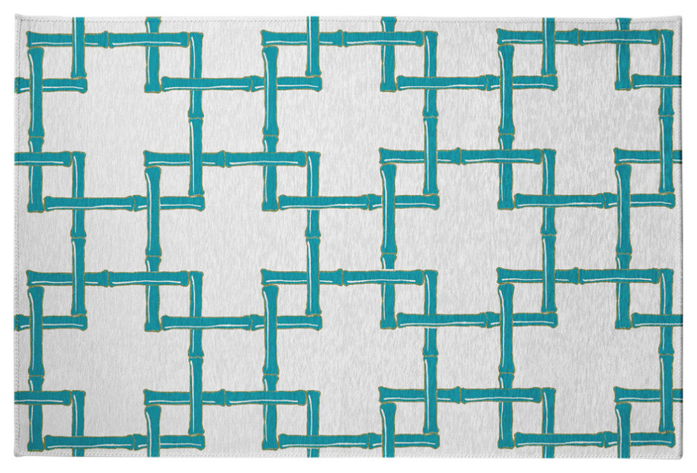 Bamboo Spring Chenille Rug, Explorer Blue, 4'x6'