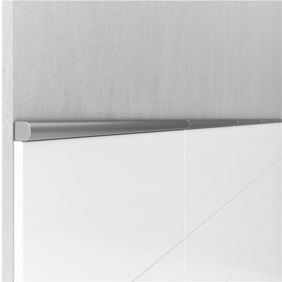 Universal Pewter Nickel 1/2" x 12" Metal Pencil Liner Wall Tile Trim ( Set of 5)
