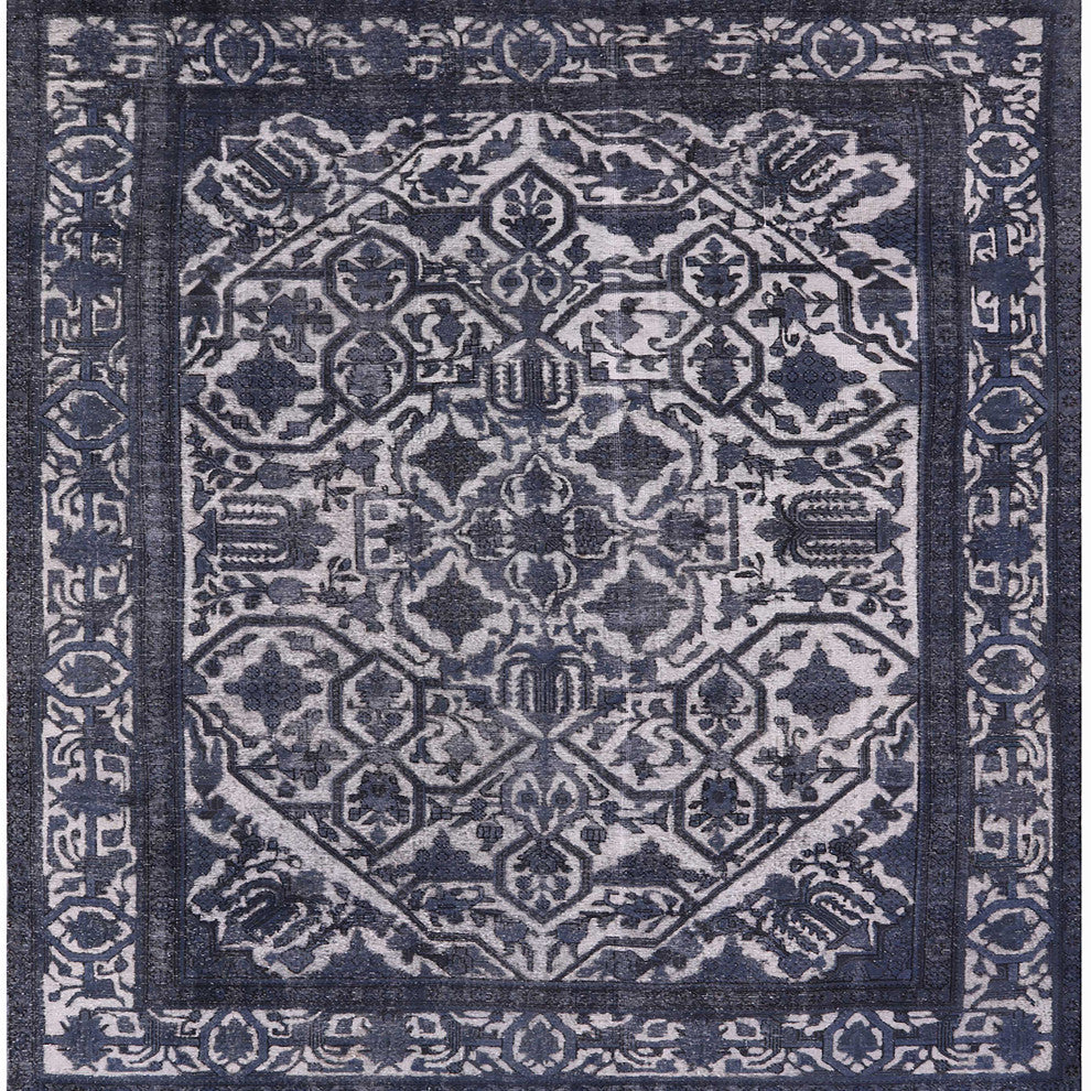 Ahgly Company Indoor Square Mid-Century Modern Area Rugs, 4' Square