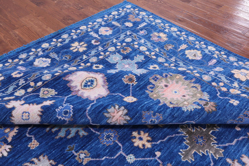 Turkish Oushak Handmade Wool Rug 10' 2" X 13' 9" - Q13560