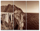Bixby Bridge View Panorama, Landscape Triptych Canvas Art Print, 36x28, 3 Panels
