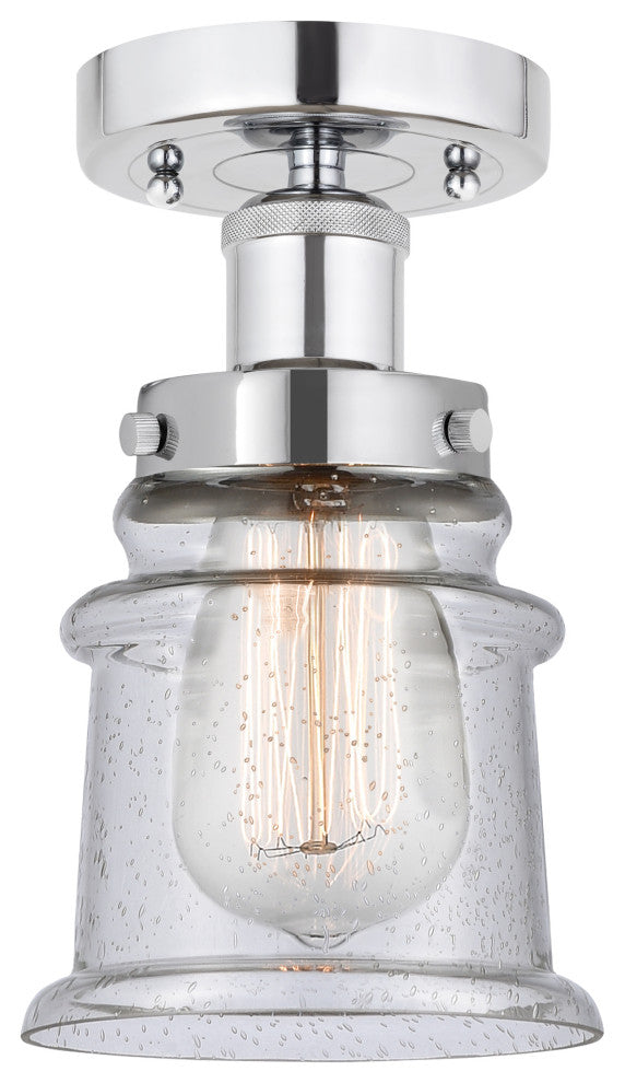 Innovations 616-1F-PC-G184S Canton 1 Light Semi-Flush Mount, Polished Chrome
