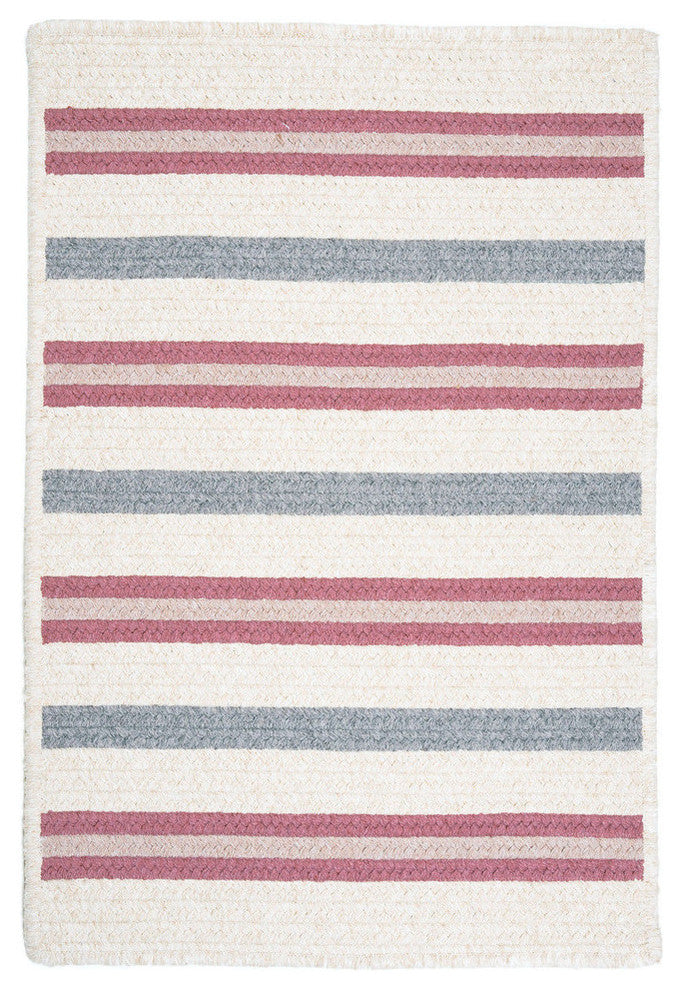Colonial Mills Allure AL79 Mauveberry Stripes Area Rug, Square 8'x8'