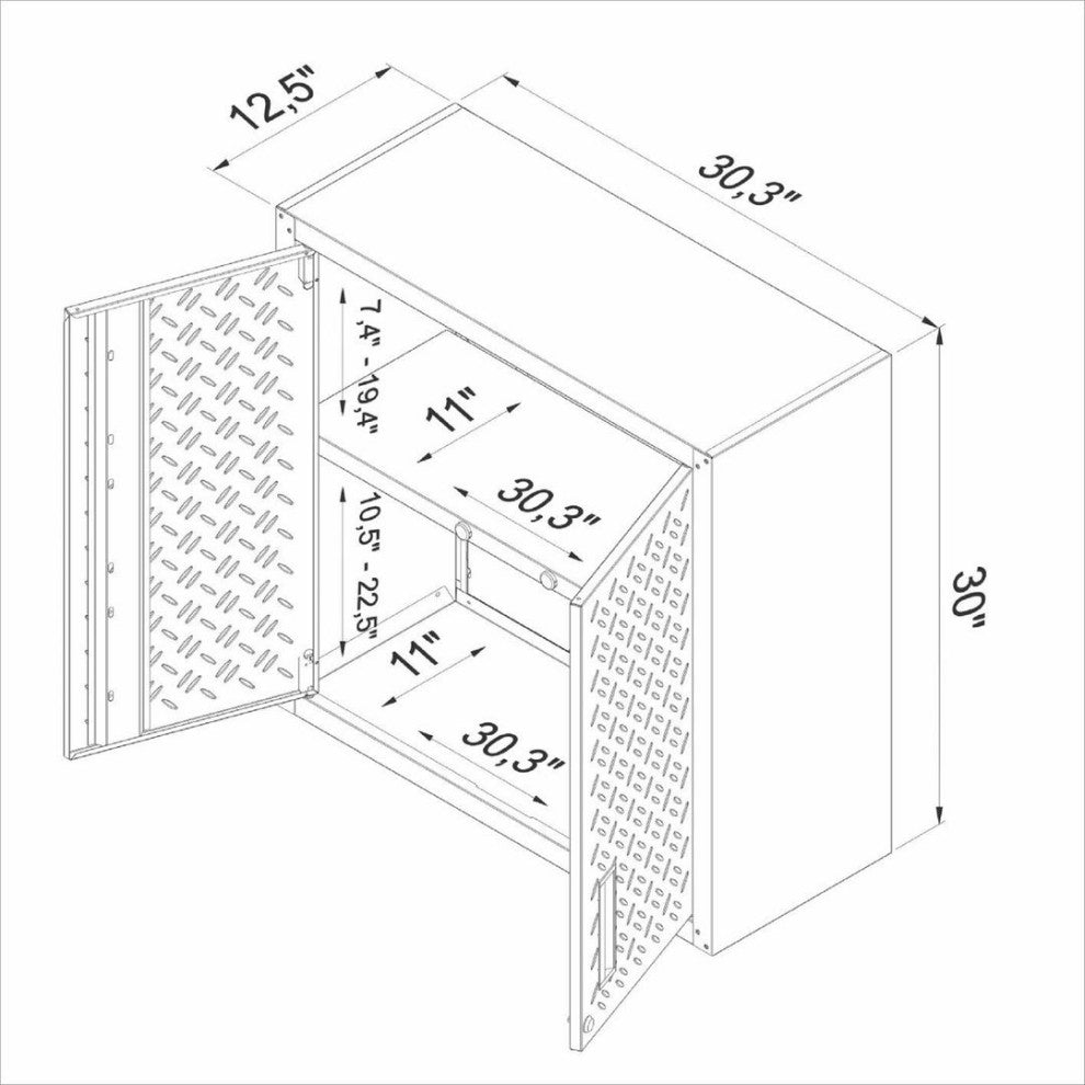 Fortress Floating Garage Cabinet  5GMC
