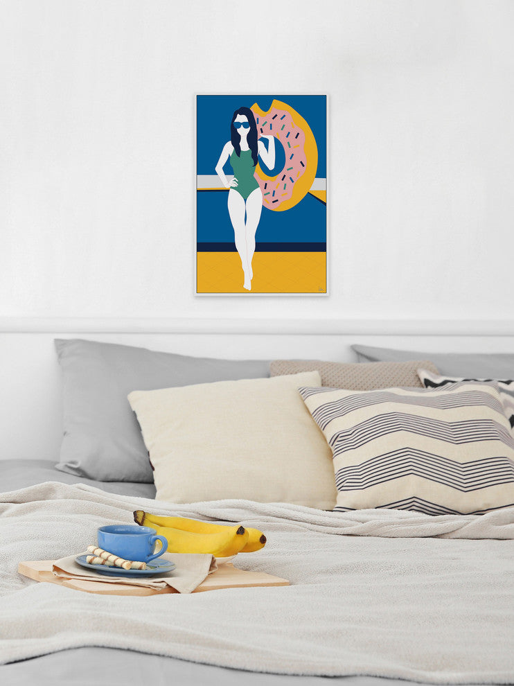 "Swim and Play" Floater Framed Painting Print on Canvas, 40"x60"