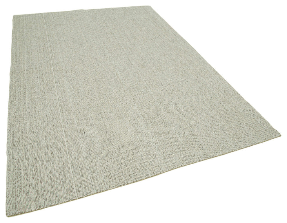 Rug N Carpet - Handmade Turkish 6' 2'' x 9' 0'' Decorative Wool Kilim Rug