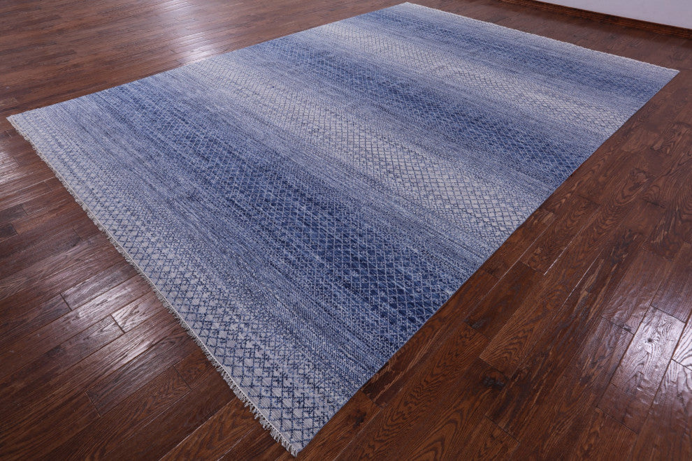 9' 11" X 14' 2" Savannah Grass Hand Knotted Wool Rug - Q13216
