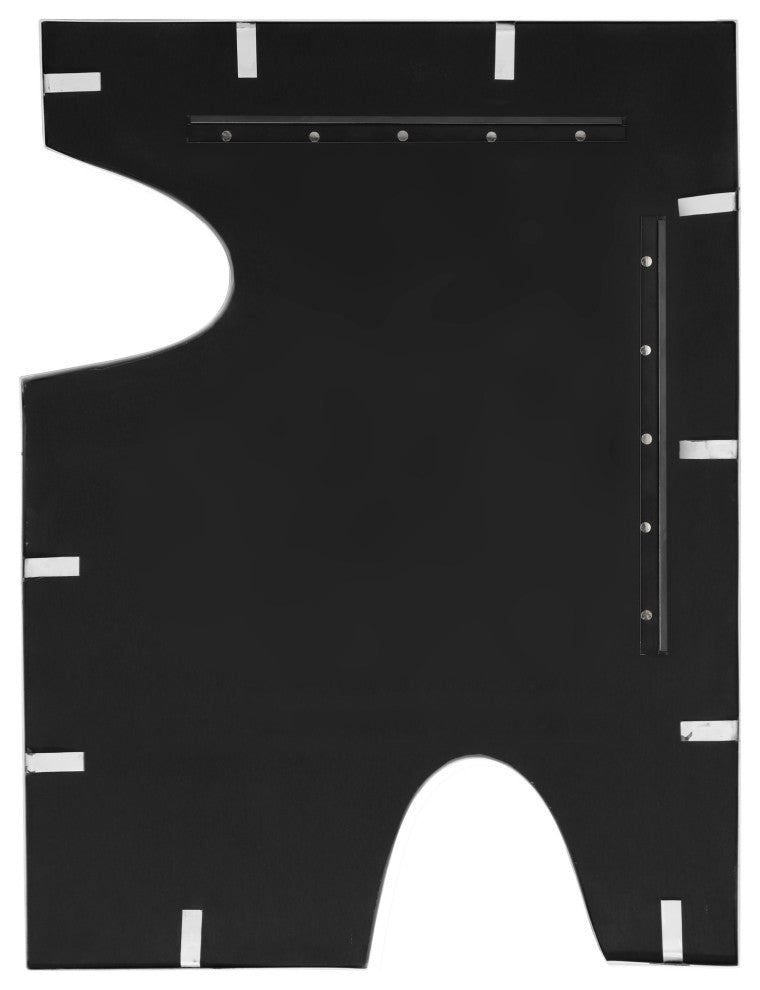 Soleil Mirror, 28" Wide, Silver Finish, Cream