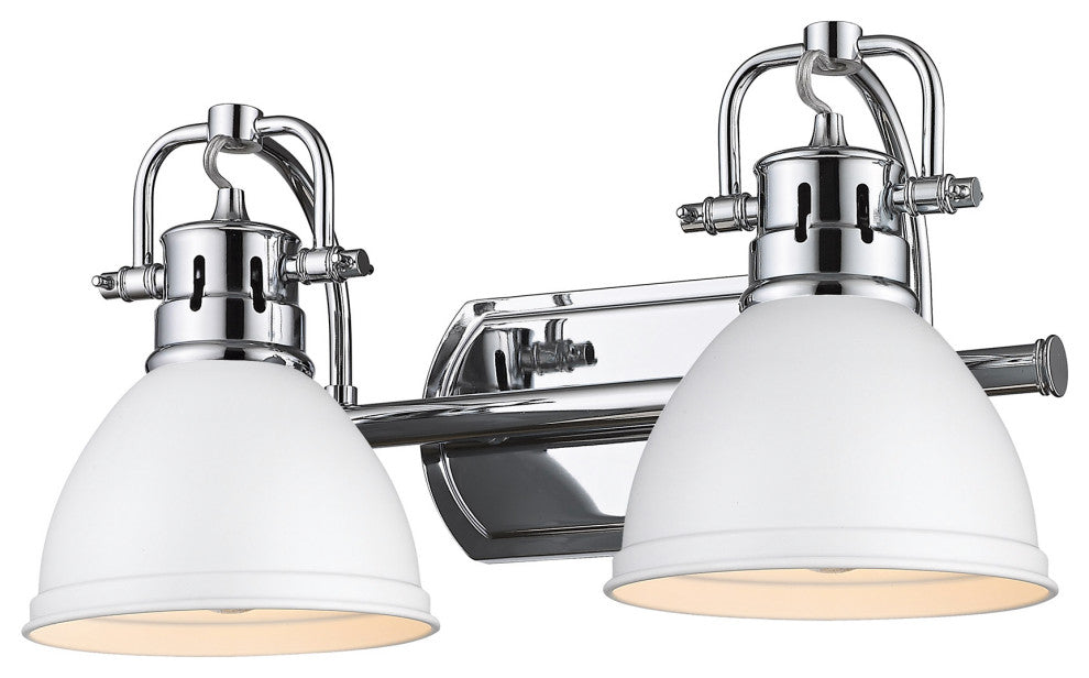 Duncan 2-Light Bath Vanity With Matte White Shade