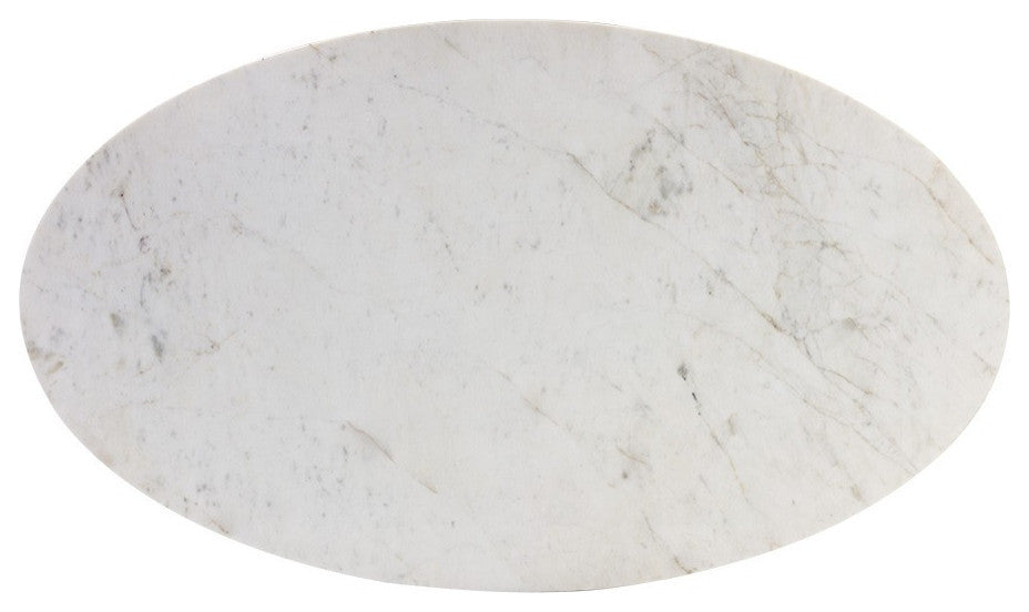 Kiara Coffee Table, Gunmetal, White Marble