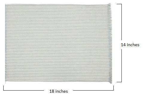 Set of Eight Periwinkle Striped Placemats