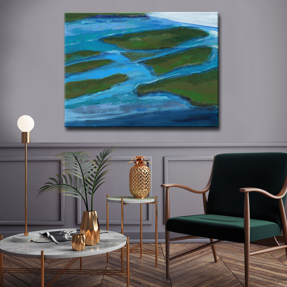 Land Mass' Ready2HangArt Canvas by Leslie Owens, 16"x12"