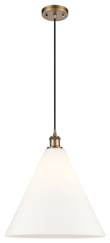 Innovations Lighting 516-1P-BB-GBC-161-LED Ballston Cone 1 Light 16" Pendant