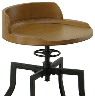 Marais Adjustable Barstool - Harvest Oak/Black