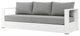 Sectional Sofa Table Set, White Gray, Aluminum, Modern, Outdoor Patio