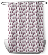 70"Wx73"L Christmas Trees Pattern Shower Curtain, Passion Flower