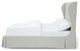 Modus Hera Queen Upholstered Skirted Storage Panel Bed in Oatmeal