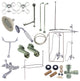 CCK114XPX-P Clawfoot Tub Faucet Package with Shower Enclosure, Polished Chrome