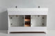 Vanity Art Bathroom Vanity Set With Engineered Marble Top, 60", White, Led Sensor-Switch Mirror