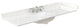 Beckett TK 60" Dark Gray Single Vanity, White Quartz Top, 3-Hole, Gold Trim