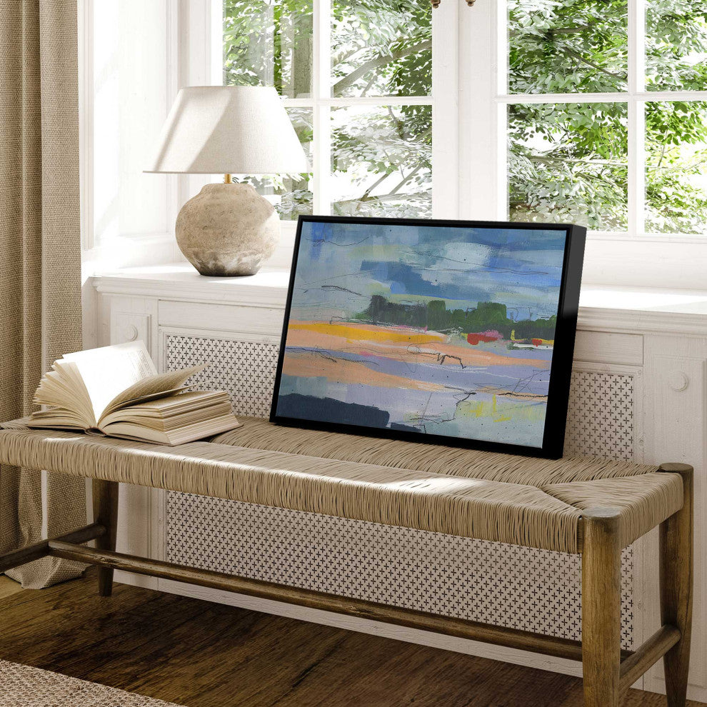 "Twilight's First Glow" - Abstract Dusk Canvas Art